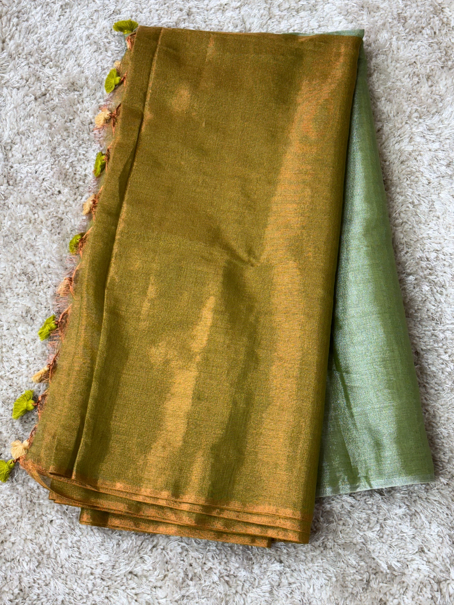 Dual Tone Tissue Saree - TN015