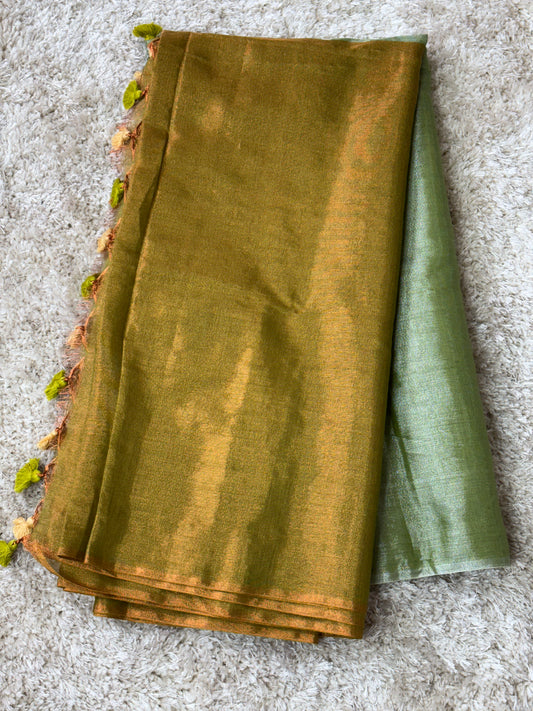 Dual Tone Tissue Saree - TN015